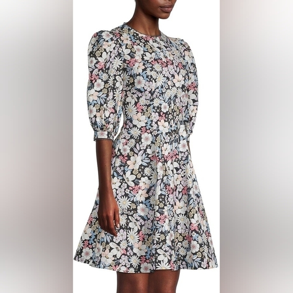 Rachel Parcell Dresses & Skirts - Rachel Parcell Floral Cotton Puff Sleeves Mini Dress Size LG
